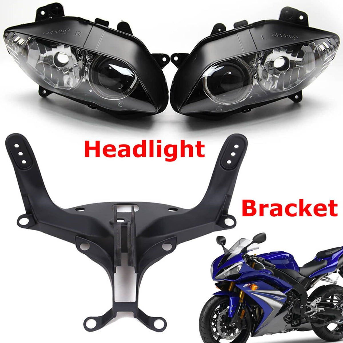 Solidspare For 2004-2006 Yamaha YZF R1 YZF-R1 Front Headlight w/ Upper Fairing Stay Bracket