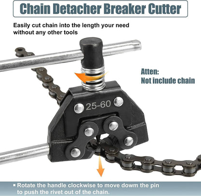 Solidspare 25-60 Chain Detacher Breaker Roller Chain Tools Kit for Motorcycle Go-Kart ATV