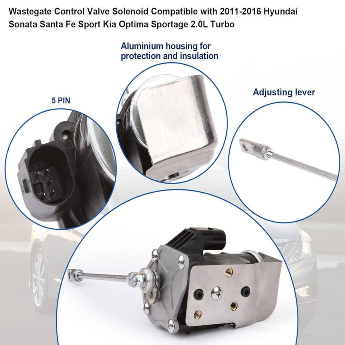 Solidspare Turbo Wastegate Actuator For 2009-2015 Hyundai Kia 2.0L 39400-2G720  39400-2G700