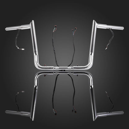 Solidspare Chrome 14" Pre-Wired Ape Hanger Handlebars For 2015-2022 CVO Street Glide FLHXSE