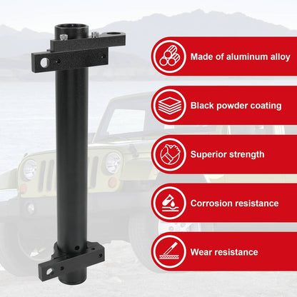 Solidspare Multi-Function Antenna Mount, Tailgate Flagpole Holder For Jeep Wrangler JK JL