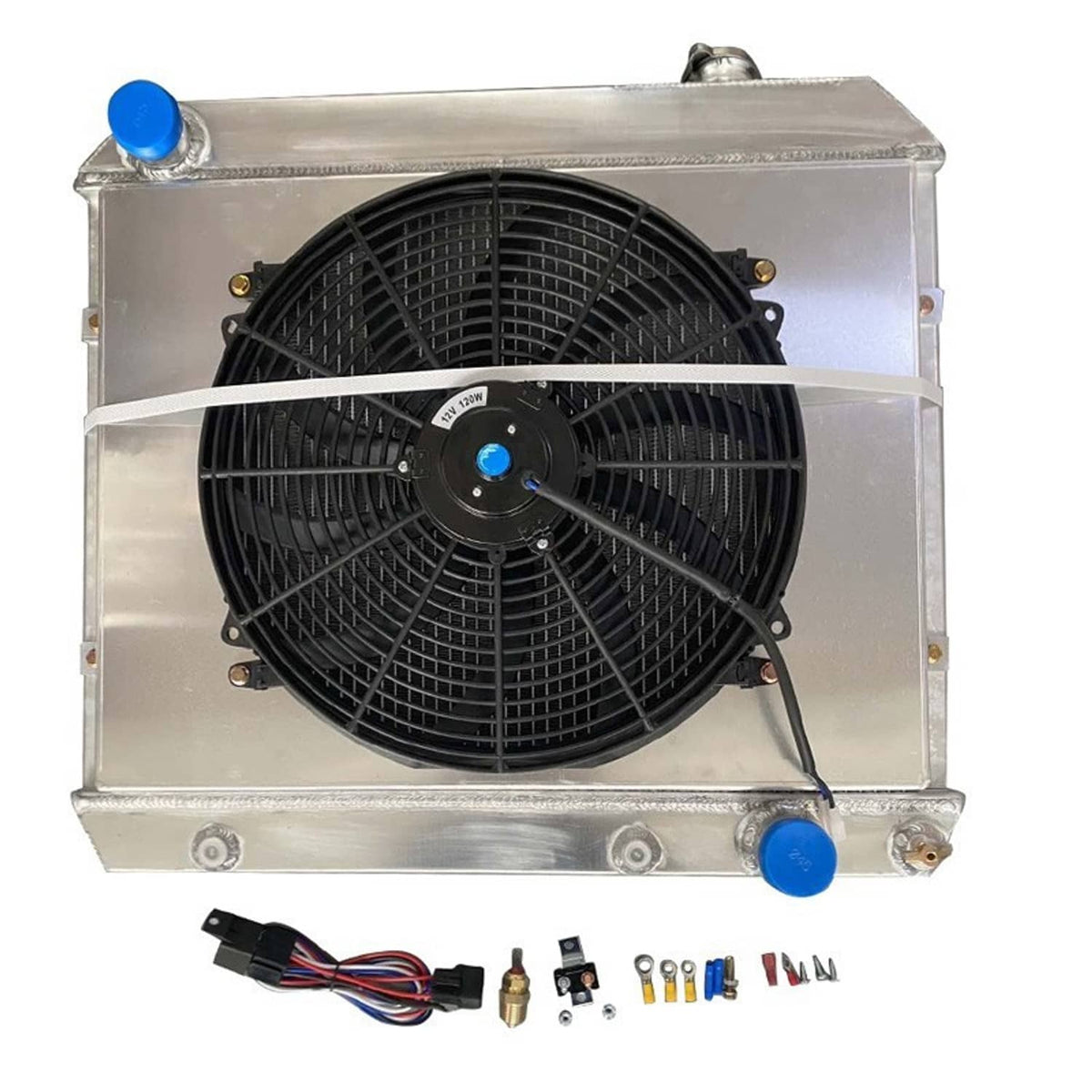 Solidspare 3 Row Radiator Shroud Fan For 1963-1966 Chevy C/K Pickup Truck C10 C20 C30