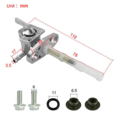 Solidspare Fuel Petcock Valve Gas Tank Shut Off Switch For Honda XR50R XR70R XR80R XR100R