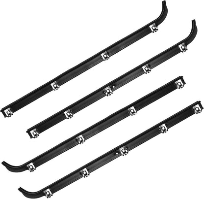 Solidspare 4PCS Door Window Seal Belt Weatherstrip Kit For 1987- 1997 Ford F150 F250 F350