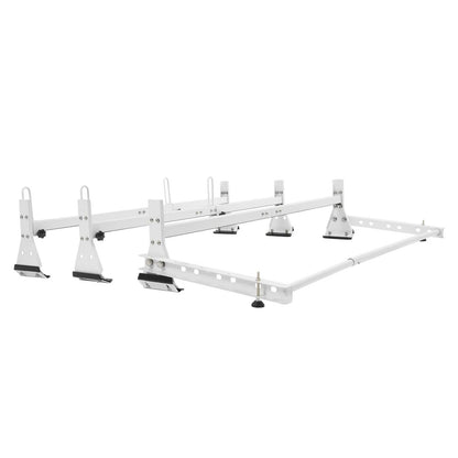 Solid Spare 750 lbs Roof Ladder Rack W/Cargo Roller For Chevy Express Savana 2500/3500 96-23