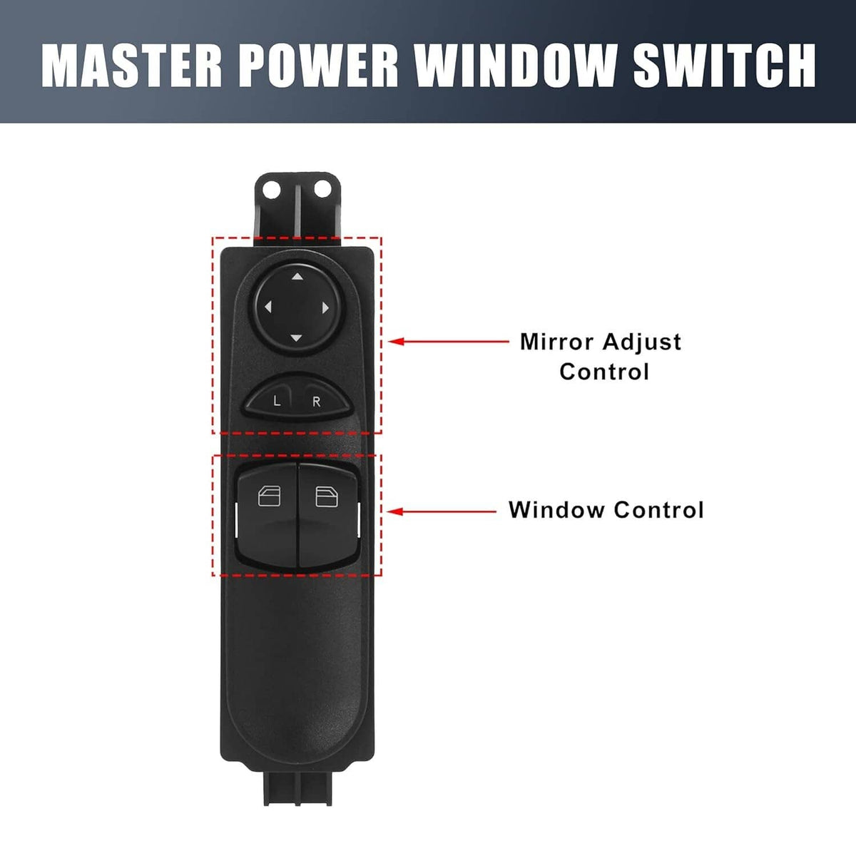 Solid Spare Power Window Switches Front Driver Left Side for MB Mercedes Van Sprinter Hand