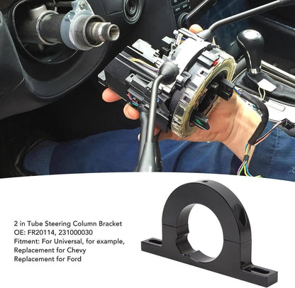 Solidspare Universal Billet Steering Column Keyed No Drop Mount - 2" Column For GM Ford