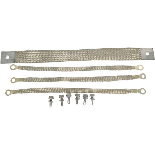 Solid Spare 40140 Engine Ground Strap Kit for Most Car Self-Tapping Screw Braided