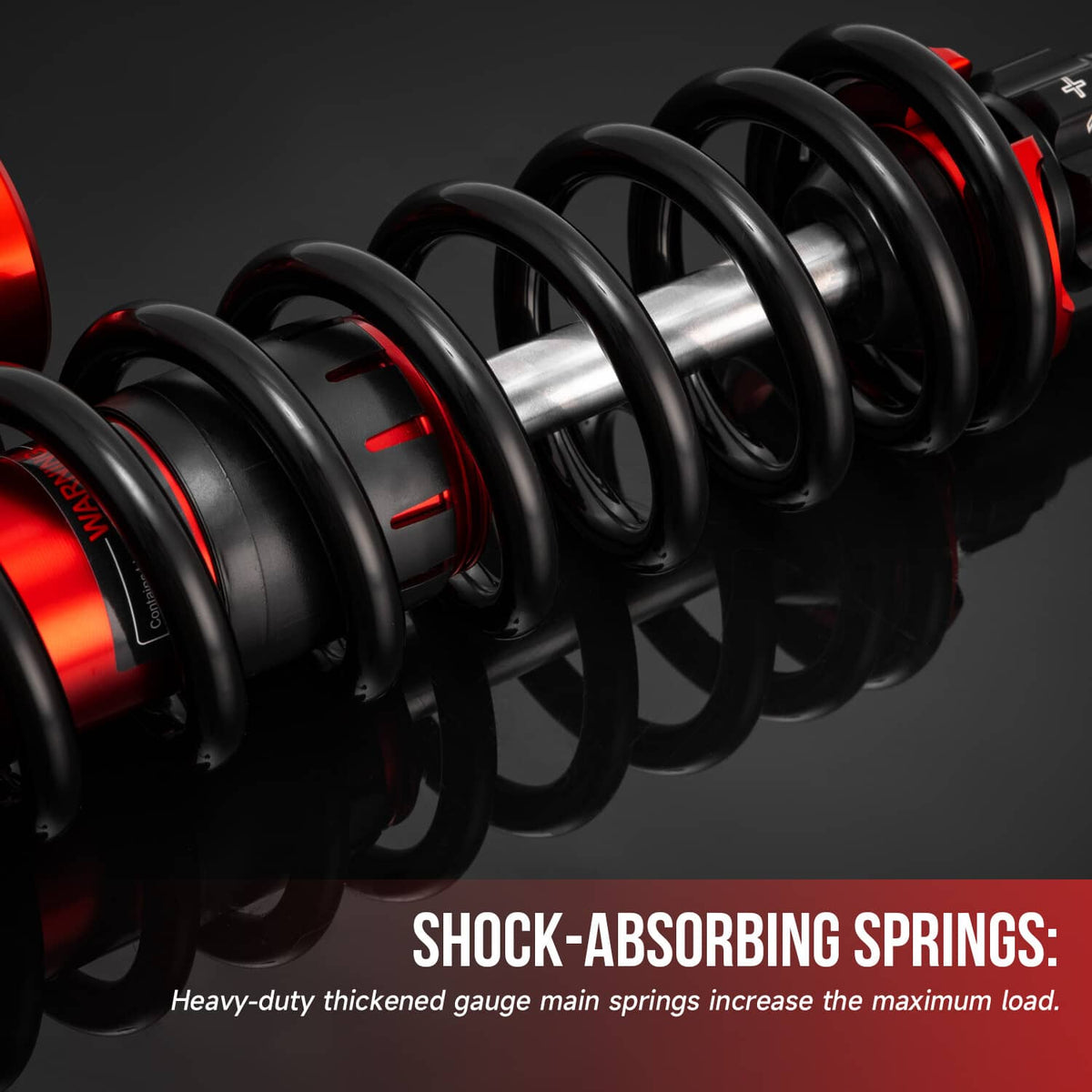 Solidspare ADJUSTABLE FRONT & REAR AIR SHOCKS ABSORBERS FOR POLARIS RANGER RZR 170 2009-21