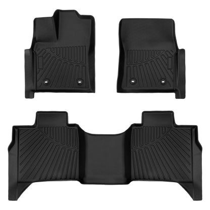 Solidspare All-Weather Floor Mats Liners For 2022-2024 Toyota Tundra CrewMax Cab Waterproof