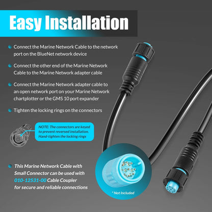 Solidspare 010-12528-30 Marine Network Cable 6.5 ft./2 m, Small Connector, for GLS 10