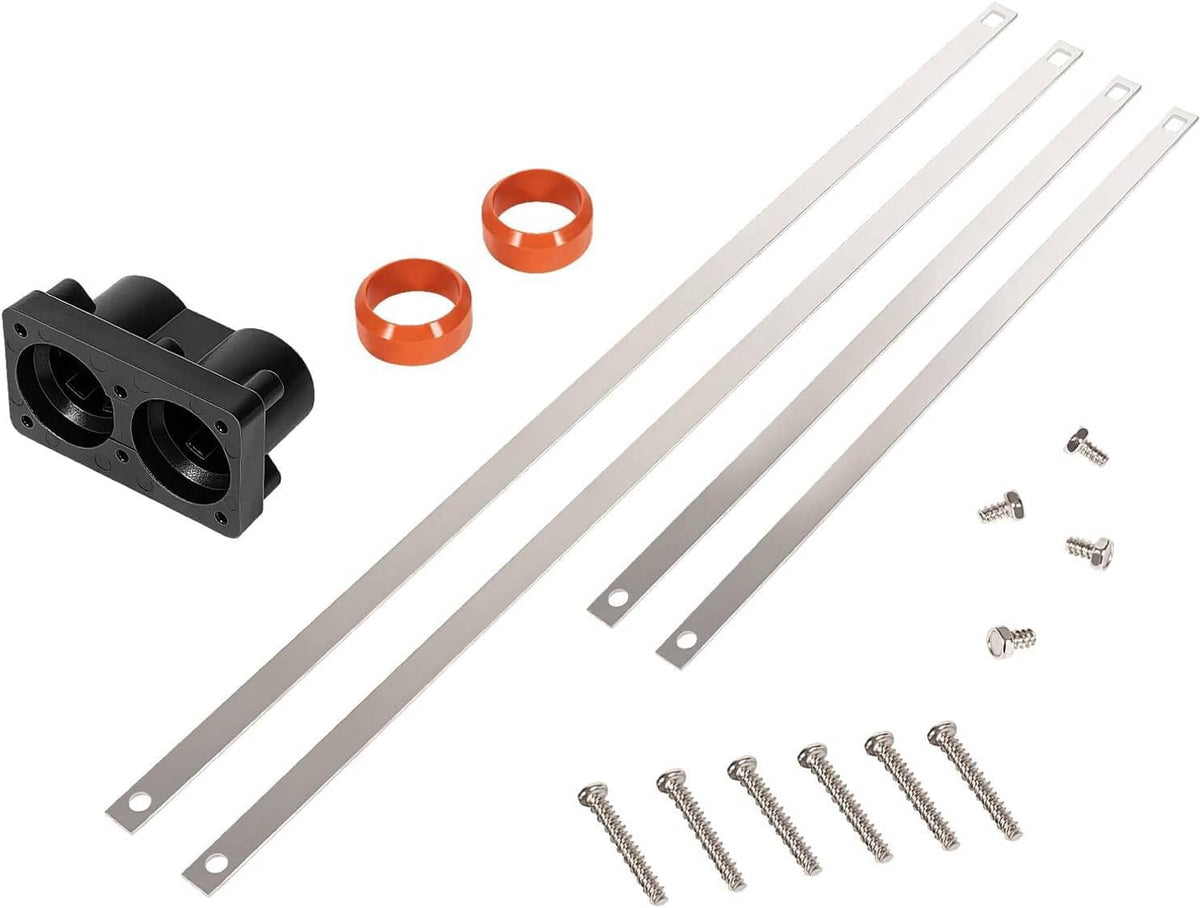 Solidspare 78077 Hot Tub Heater End Cap Kit with Rubber Gaskets, Aluminum Strips & Screws