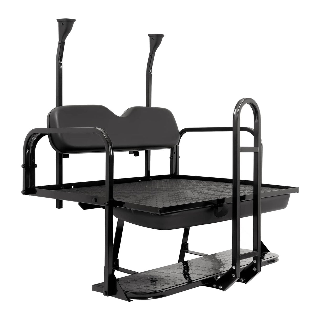 Solidspare Rear Flip Seat Back Seat Kit For Club Car PRECEDENT/TEMPO Golf Cart w/ Grab Bar