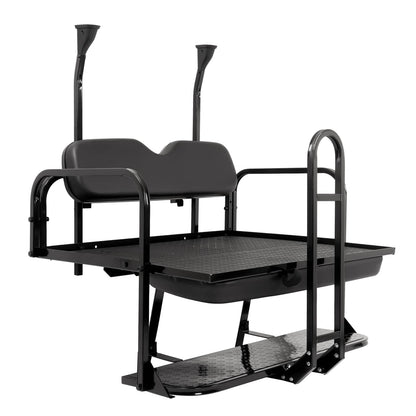 Solidspare Rear Flip Seat Back Seat Kit For Club Car PRECEDENT/TEMPO Golf Cart w/ Grab Bar