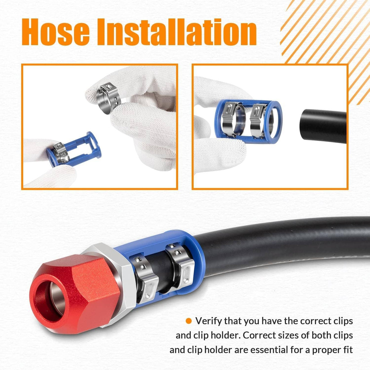 Solidspare 800-670 A/C Line Splice Kit for 5/8” Line With No.10 Hose, Line to Hose Repair