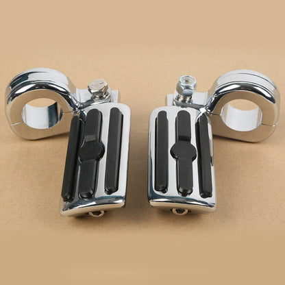 Solidspare 1-1/4" 32mm Short  Highway Foot Pegs Footpeg Fit For Harley Road Street Glide
