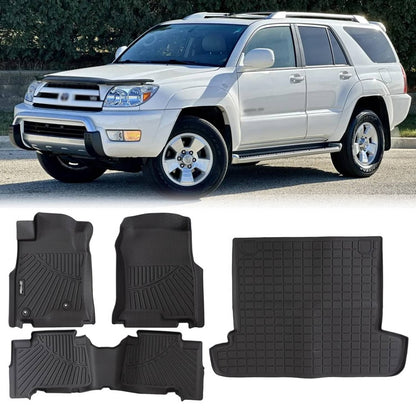 Solidspare TPE Floor Mats Liners with Trunk Cargo Liner Set For 2003-2009 Toyota 4Runner