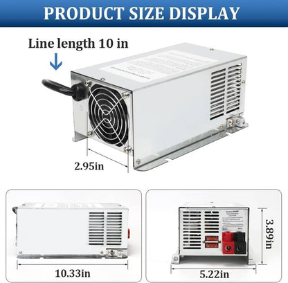 Solidspare WF-9855 RV Converter 55 Amp Deck Power Converter Charger RV Trailer Camper 12V
