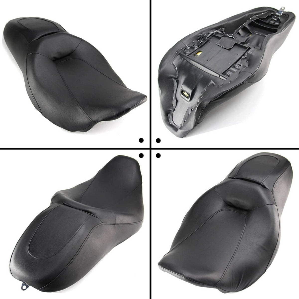 Solidspare Driver Passenger Black Seat For Harley Touring Road King Street Glide 08+