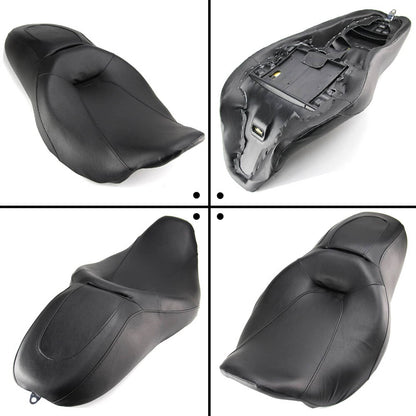 Solidspare Driver Passenger Black Seat For Harley Touring Road King Street Glide 08+