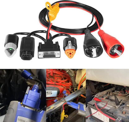 Solid Spare 493033 3-Pin Deutsch 2-Pin Cummins Adapter For Nexiq USB Link 2&3, Cummins J1939