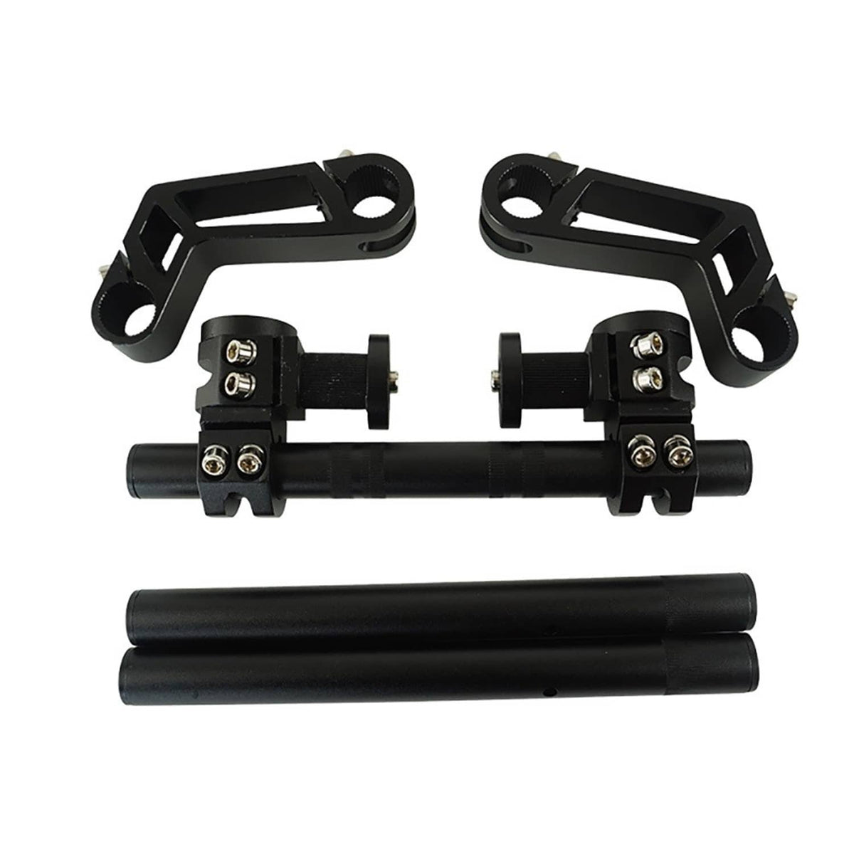Solidspare Motorcycle Handlebar 7/8" 22mm Adjustable Steering Removable Handle Bar (BLACK)