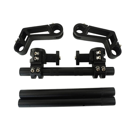 Solidspare Motorcycle Handlebar 7/8" 22mm Adjustable Steering Removable Handle Bar (BLACK)