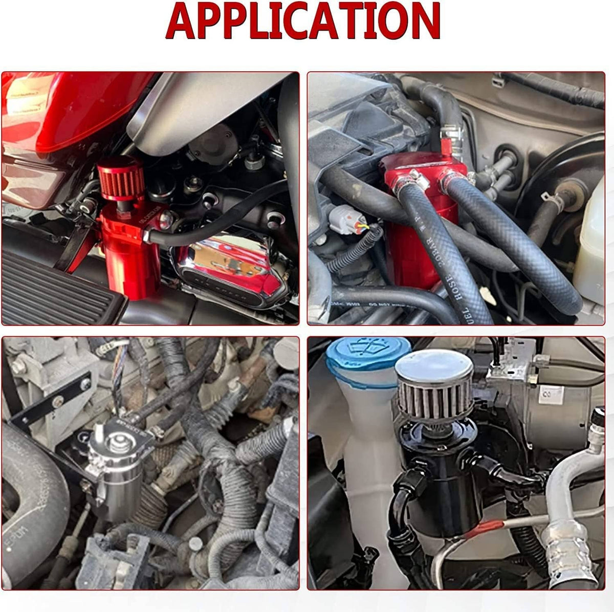Solidspare Universal Oil Catch Can Reservoir Tank Kit With Breather Filter w/ NBR Fuel Hose