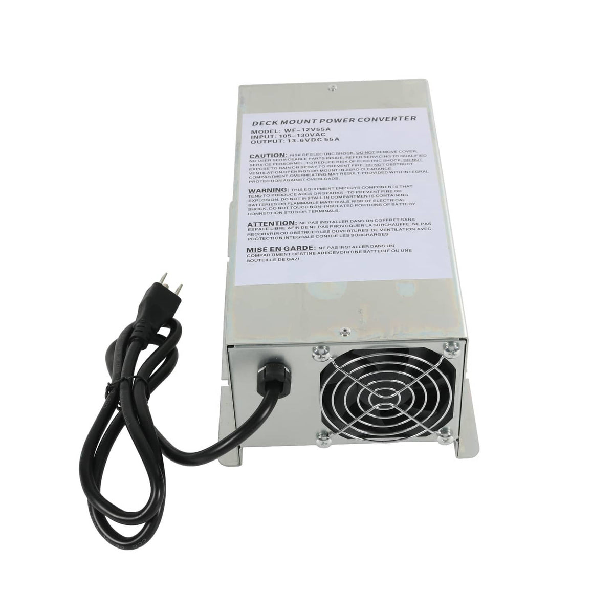Solidspare WF-9855 Converter 55 Amp Deck Power Converter 12V For Charger RV Trailer Camper