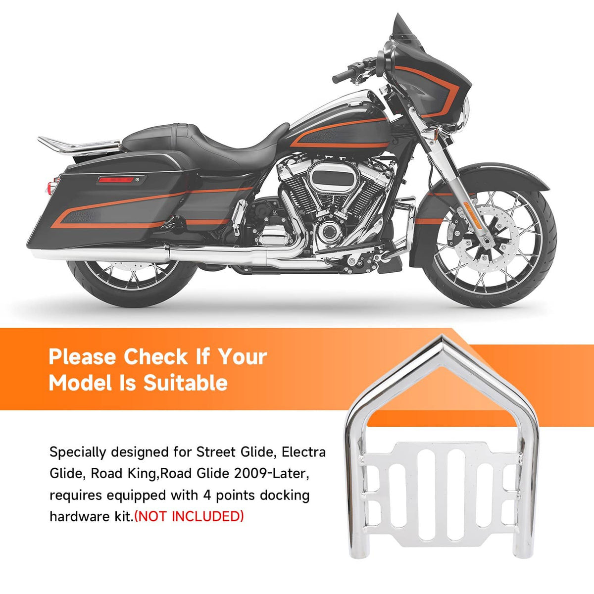 Solidspare Detachable Luggage Rack for Harley Touring Models 2009-2025 Street Road Glide