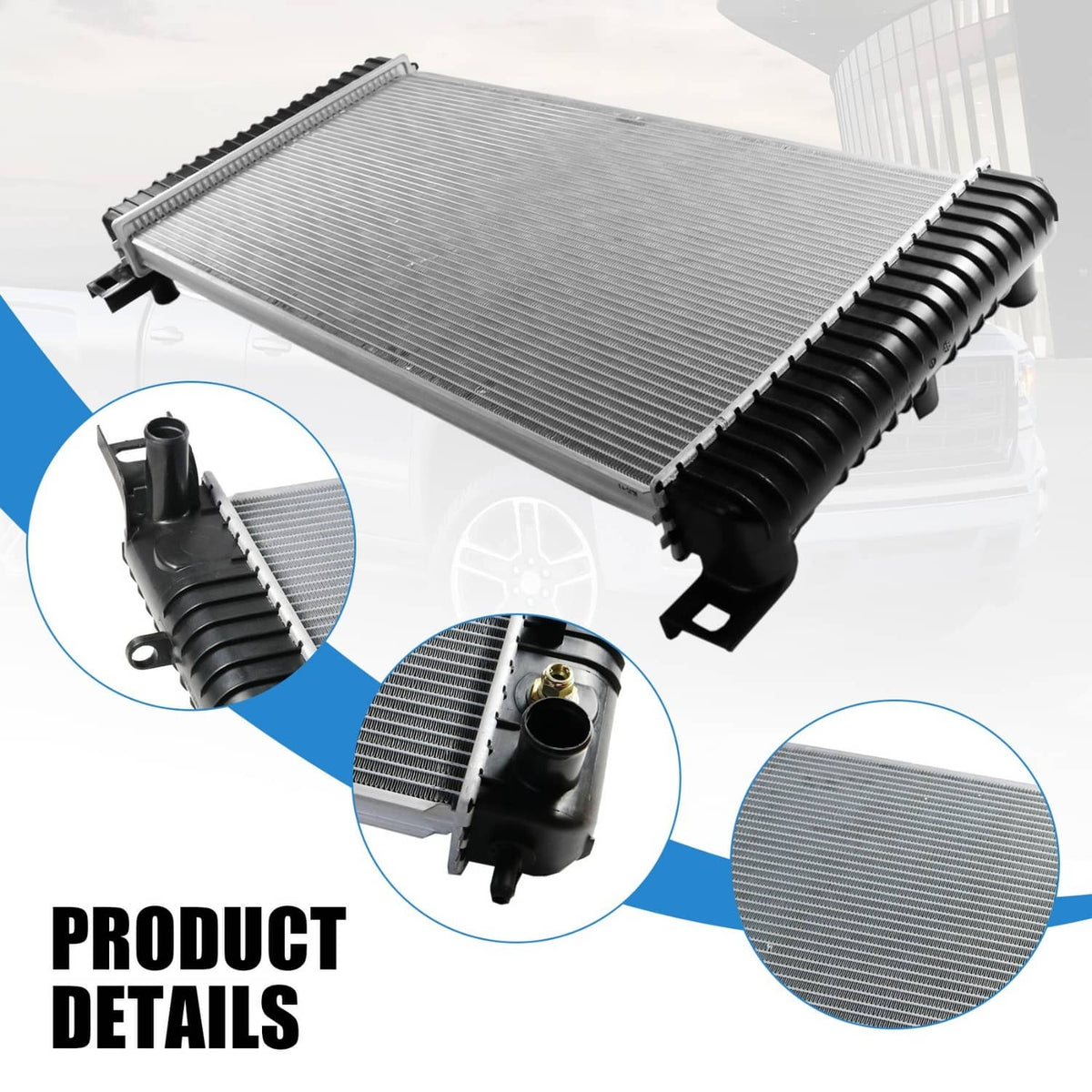Solidspare 34 Inch Core Radiator For Chevy Silverado Suburban Cadillac Avalanche Escalade