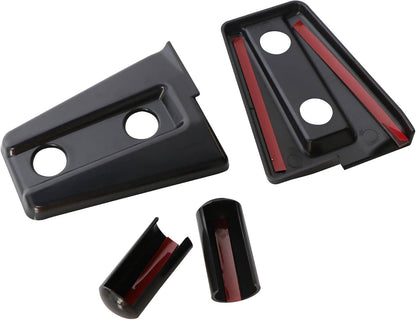 Solid Spare Exterior Door Hinge Cover & Hood Hinge Trim for Jeep Wrangler JK JKU 2007-2017