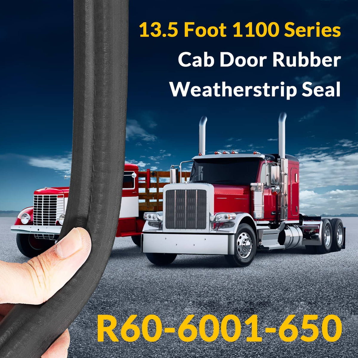 Solidspare R60-6001-650 Door Seal Weatherstrip 13ft for Peterbilt 377/359/370/380 1986-2007