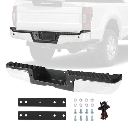 Solidspare For 2008-2016 Ford F250 F350 Super Duty Rear Step Bumper Assembly w/ Sensor Hole