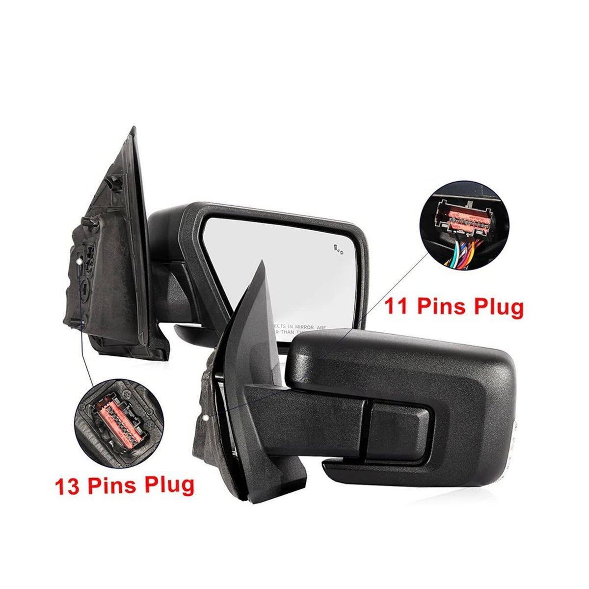 Solidspare New Pair Mirror Turn Signal Temp Sensor Puddle Light For 2021-24 Ford F-150 F150