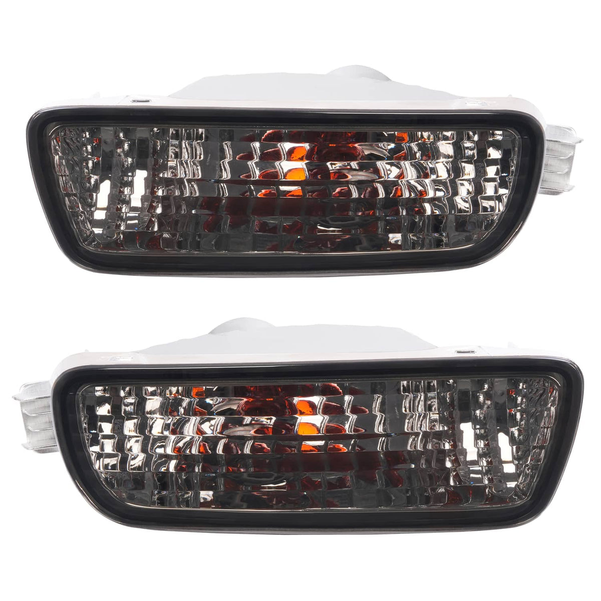 Solid Spare Pair Front Bumper Smoked Turn Signal Lights Lamps For Toyota Tacoma 2001-2004