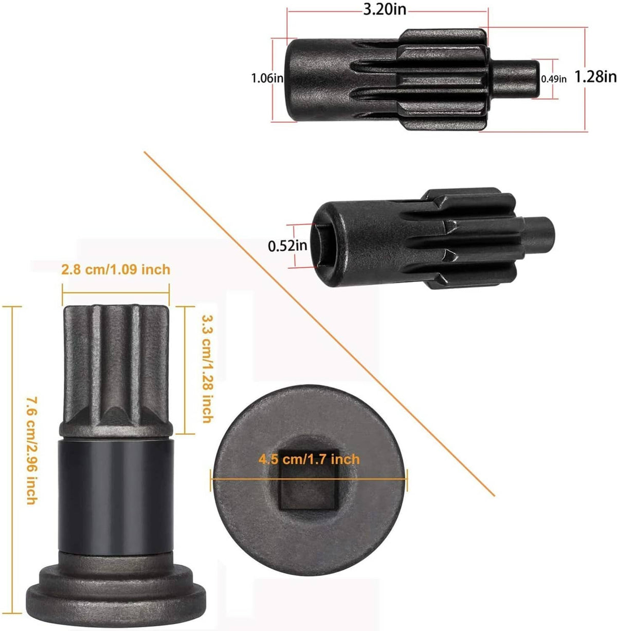 Solid Spare Engine Barring Rotating Tool for Cummins & Engine Barring Tool MX 13 for Paccar