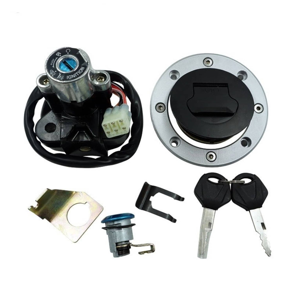 Solidspare Ignition Switch Fuel Gas Cap For Suzuki GSXR600 GSXR750 GSX1400 GSXR1000