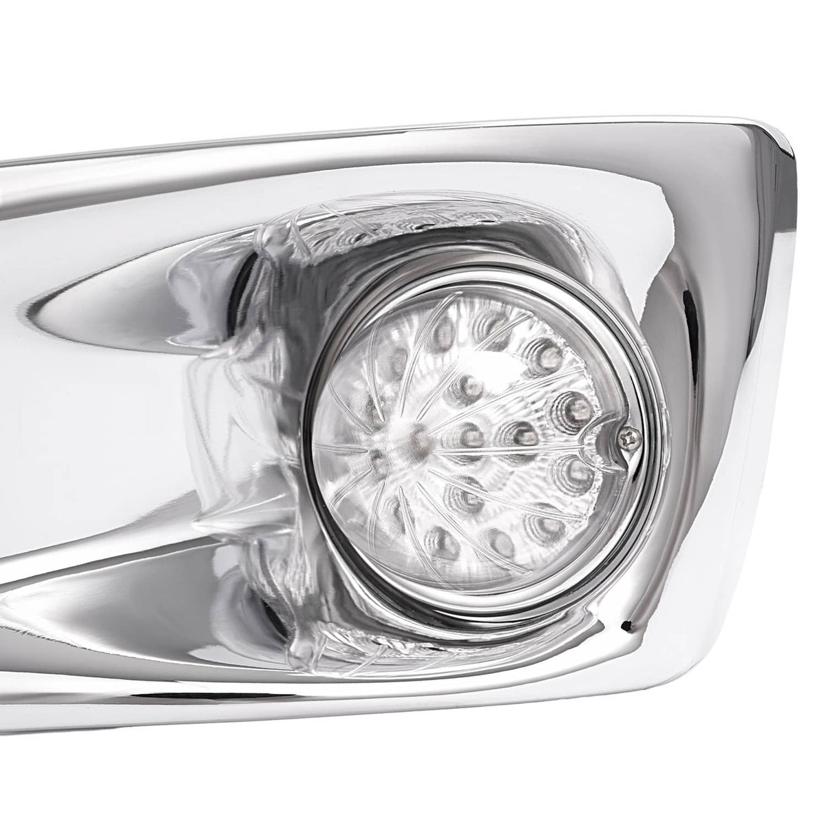 Solid Spare LED Fog Lights Lamp W/Bezel Clear Lens Pair LH & RH For Kenworth T660 2007-2017