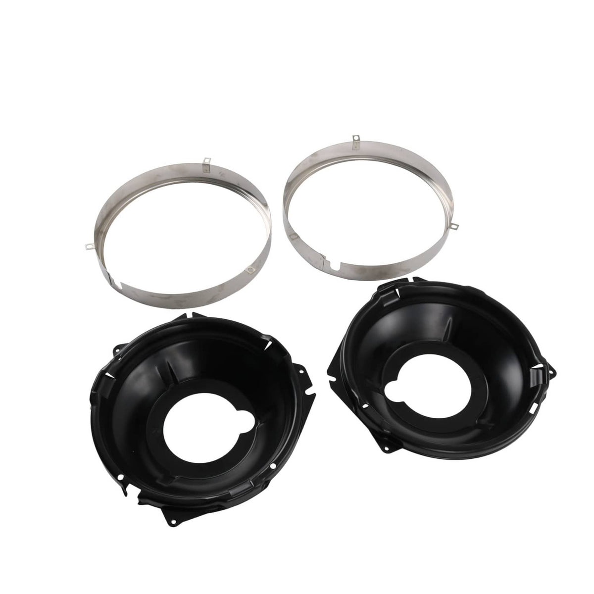 Solidspare Headlamp Retaining Ring Mounting Bucket Kit w/ hardware Camaro Nova rings 28pcs