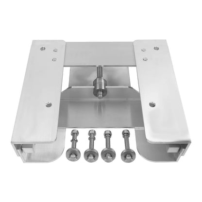 Solidspare Adjustable 4'' Set Back Jack Plate Manual Power Lift Transom Outboard Boat Motor