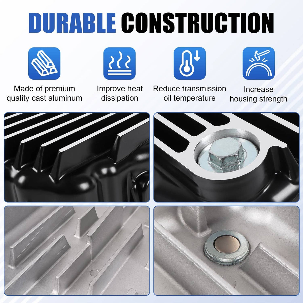 Solidspare NEW Aluminum 68RFE Transmission Pan Deep For Ram 6.7 Cummins Diesel 2007-2025