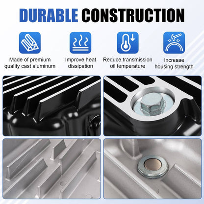 Solidspare NEW Aluminum 68RFE Transmission Pan Deep For Ram 6.7 Cummins Diesel 2007-2025