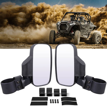 Solidspare UTV Rear View Side Mirrors 1.75" 2" For Kubota RTV 850 900 1100 1140 X-Series