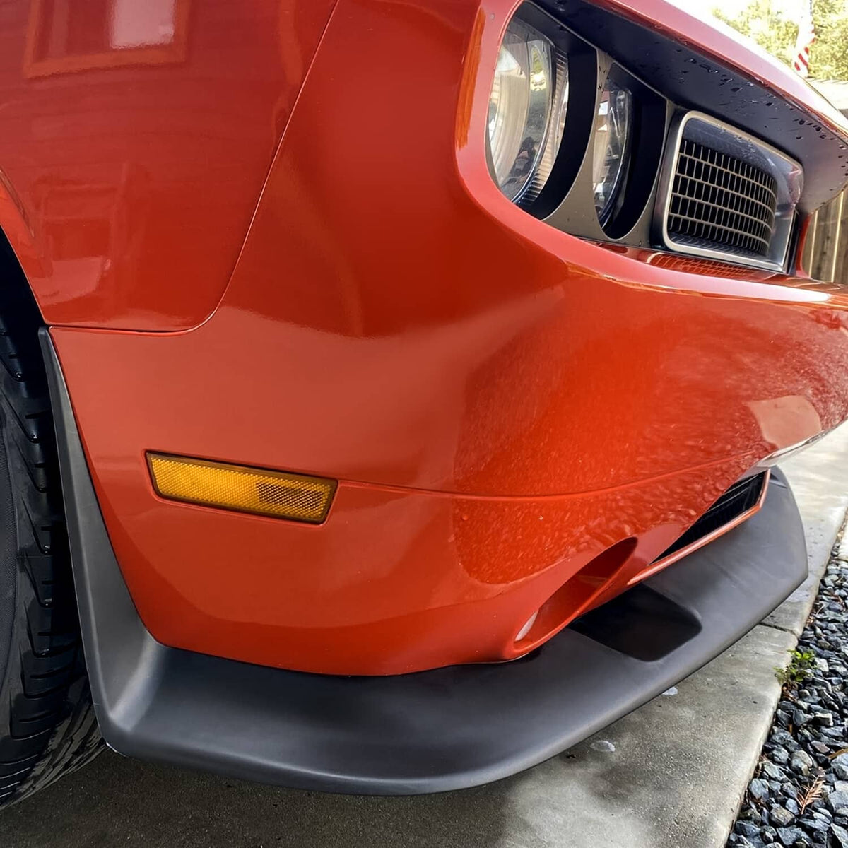 Solid Spare For Dodge Challenger 2008-2014 SRT Style Front Bumper Chin Spoiler Splitter Lip