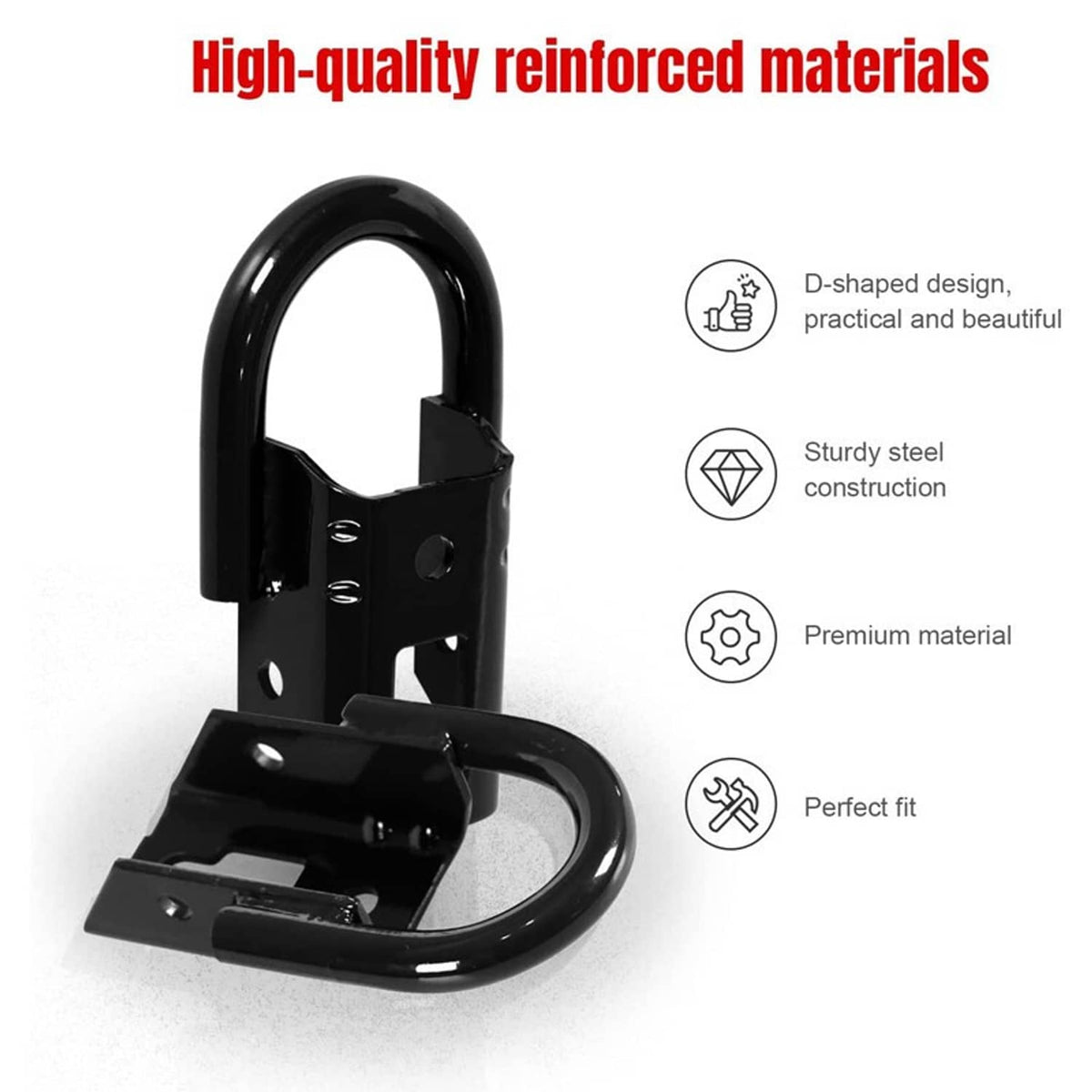 Solidspare Black Tow Hooks Set For 2015-2021 Ford F-150 F150 Front LH & RH FL3Z17N808A NEW