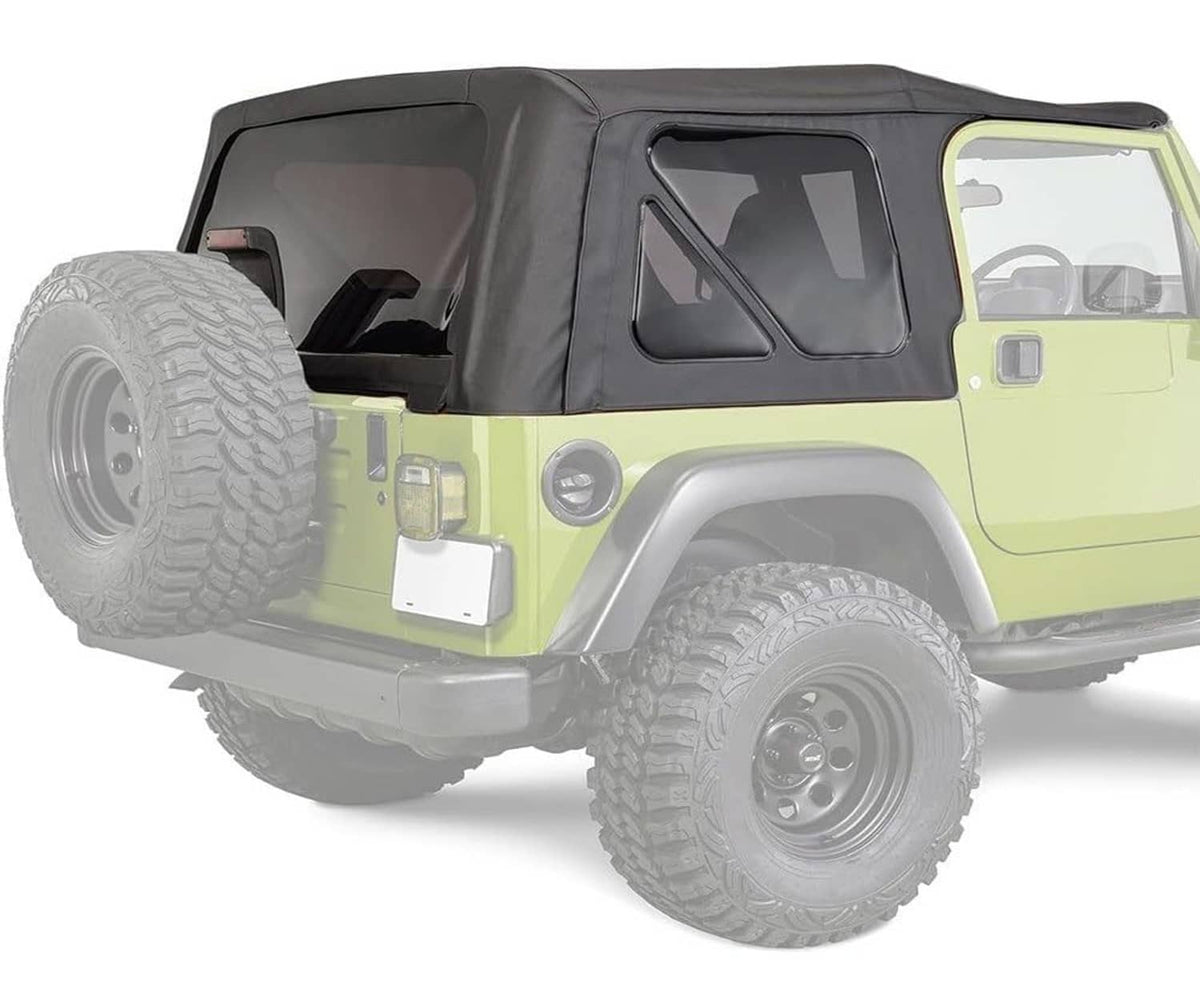 Solidspare 4Pcs For 1997-2006 Jeep Wrangler TJ Premium Rear Soft Top + Upper Skins