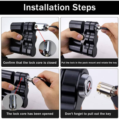 Solidspare Black For ROTOPAX Standard Pack Mount Lock RX-LOX-PM RX-PM LOX-PM