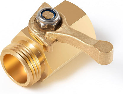 Solidspare 12353 Heavy-Duty Brass Shut-Off Valve 3/4” Hose Thread Full Flow 1/2” Opening