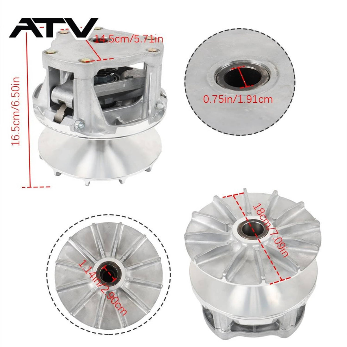 Solidspare 1322673 1322555 For 06-14 Polaris Sportsman 500 EBS BEARING Primary Drive Clutch